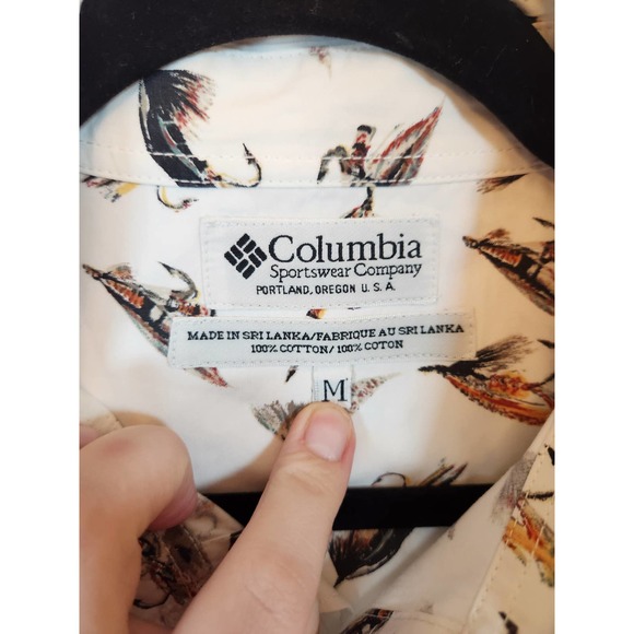 Columbia Men's Multicolor Cotton Fishing Short Sleeve Button Down Shirt Size M - Picture 4 of 6